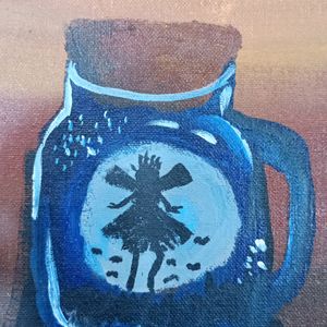 Canvas Painting With Shading Fairy In A Jar