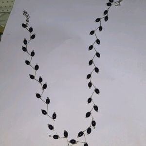 Chocker Zigzak Black Necklace Chain Metal