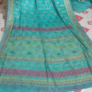 Beutiful See Green Saree