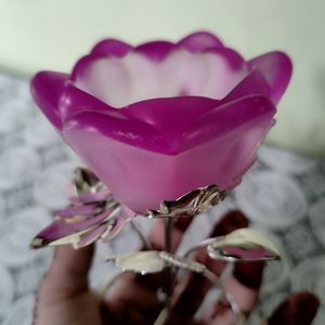 Beautiful  Big Size Rose Pink Candle Holder