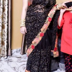 Heavy Work Net Saree