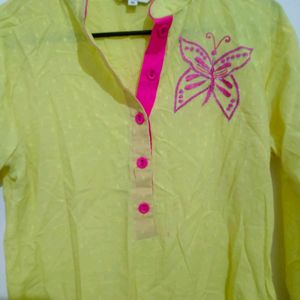 Tulsattva M Size New Yellow💛Kurti Only