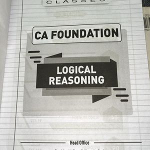 Jk Shah ca Foundation Logical Reasoning Book