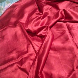 Deep Pink Satin Saree