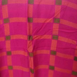 Pink Checked Short Kurti