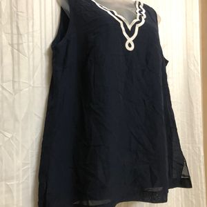 Sabela Mourella Blue Sleeveless Top