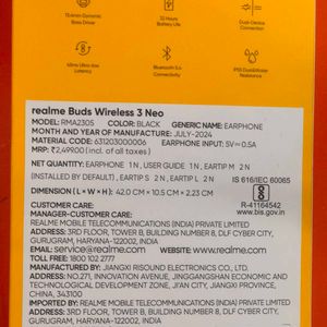 realme Buds Wireless 3 Neo