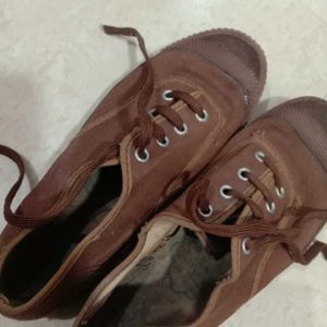 Brown Canvas Shoes 6no