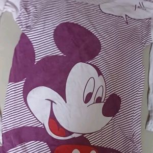 Pure Cotton Mickey Mouse Shirt For Kids Imported