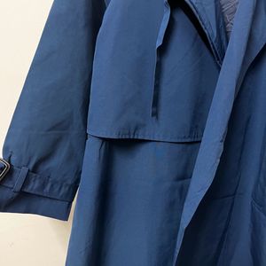 Blue Long Trench Coat