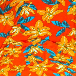 Orange Floral Top