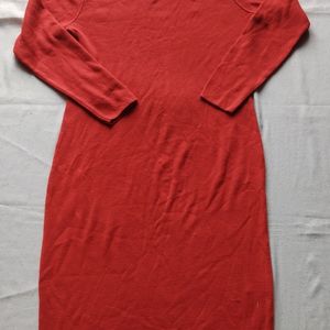 Red Full Length Bodycon Dress