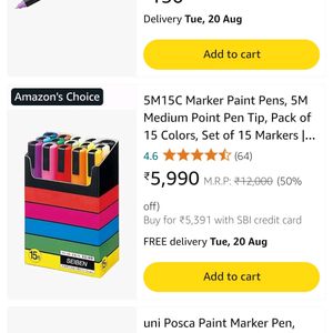 POSCA markers Set Of 15+ 2 Extra