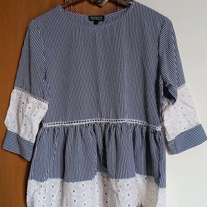 Striped Empire Blouse Cute Pattern