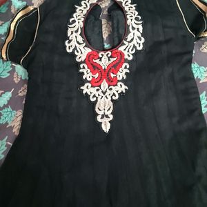 Black Anarkali Top