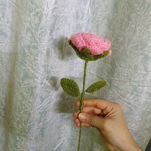 Crochet Pink Rose