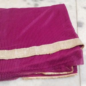 Pink Saree With Blouse