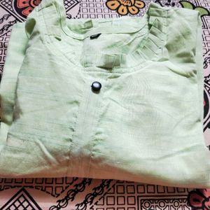 Khadi Cotton Kurti With Pant Plazo