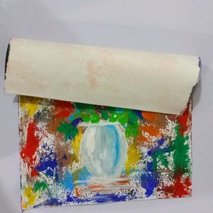 Foldable Canvas Sheet Abstract Painting Or Vase