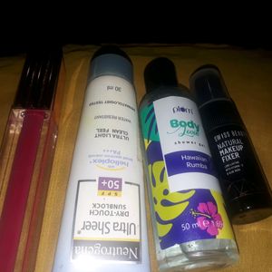 Body Mist  , Fixer ,sun Cream