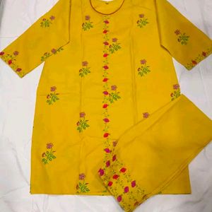 Yellow Kurta Pant Set