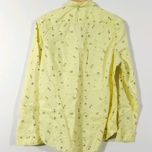 Yellow Designer Cotton Shirt