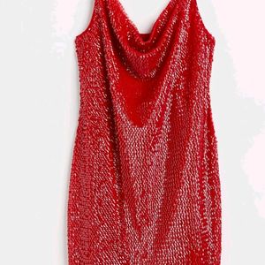 H&M Red Sequins Dress