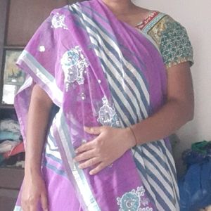 New Purple Saree