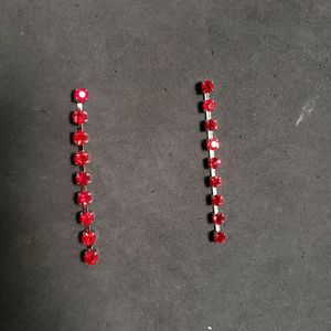 red diamond earring