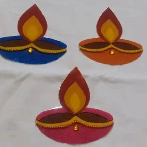 Rangoli Diya Radymade Real Rangol