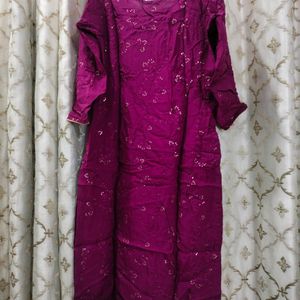 Purple Organza Kurta