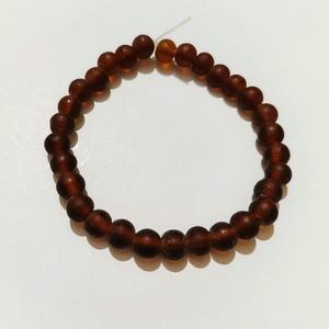 3pcs set blue and brown shade glass beads bracelet