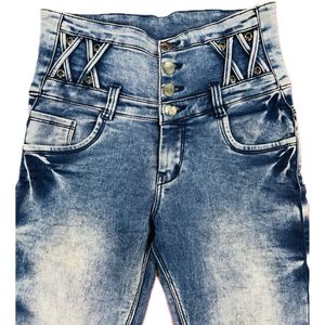 High Waist Slim  Western Skinny Stretchable Jeans.