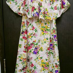 Floral Bardot Dress