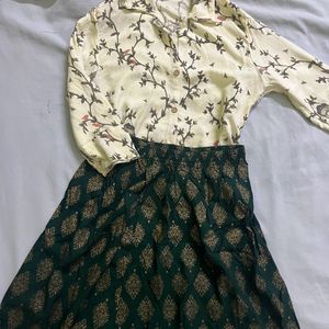 Shirt And Skirt Combination