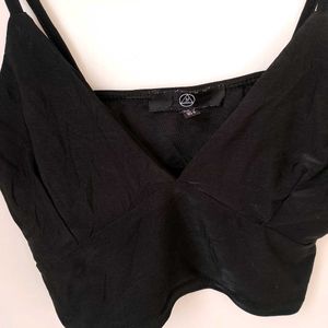 Black Vneck Crop Top.