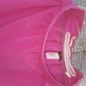 Dark Pink Color A Line Skirt Elastic @ Back