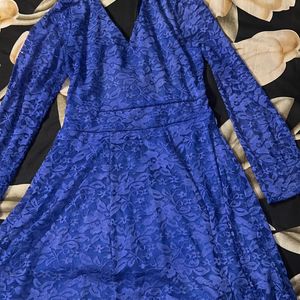 Blue Lace Mini  Dress