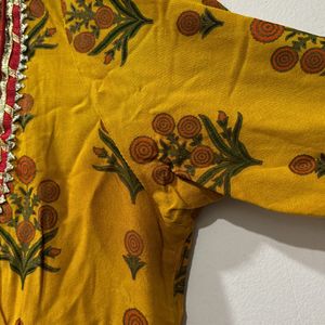 Mustard Yellow Sharara Set