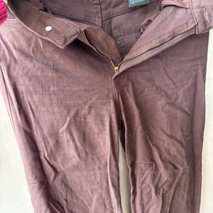 High Waist Trouser/Jeans - (chocolate Brown)