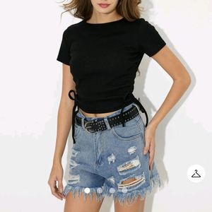 Drawstring Crop Top