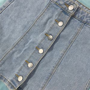 Light Blue Mini Jeans Skirt