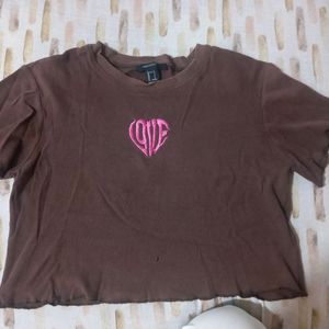 Brown Crop Top