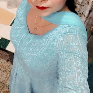 Anarkali Kurti With Pajami And Dupatta