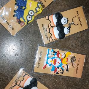 4 PVC Keychains +1 Free