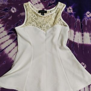 White Sleeveless Party Top