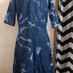 Denim Type Kurti Cum Dress