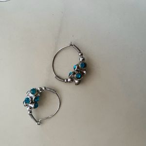 Hoop Earrings Blue