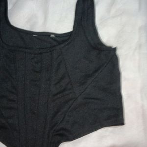 corset tank black top