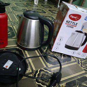 Electric Kettle With Steel Water Bottle